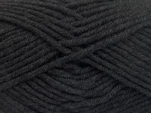 Fiber Content 50% Merino Wool, 50% Acrylic, Brand Ice Yarns, Anthracite Black, Yarn Thickness 5 Bulky Chunky, Craft, Rug, fnt2-65939 