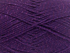 Fiber Content 94% Acrylic, 6% Metallic Lurex, Purple, Brand Ice Yarns, Yarn Thickness 3 Light DK, Light, Worsted, fnt2-66070
