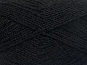 Fiber Content 60% Merino Wool, 40% Acrylic, Brand Ice Yarns, Black, Yarn Thickness 3 Light DK, Light, Worsted, fnt2-66072