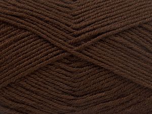 Fiber Content 60% Merino Wool, 40% Acrylic, Brand Ice Yarns, Dark Brown, Yarn Thickness 3 Light DK, Light, Worsted, fnt2-66078
