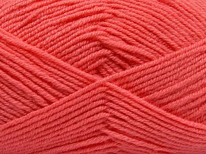 Fiber Content 60% Merino Wool, 40% Acrylic, Salmon, Brand Ice Yarns, Yarn Thickness 3 Light DK, Light, Worsted, fnt2-66089