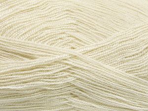 Very thin yarn. It is spinned as two threads. So you will knit as two threads. Yardage information is for only one strand. Composition 100% Acrylique, Light Beige, Brand Ice Yarns, Yarn Thickness 1 SuperFine Sock, Fingering, Baby, fnt2-66128