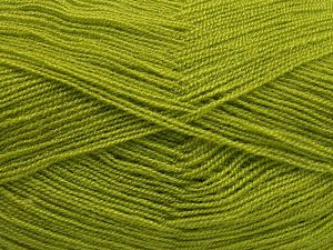 Very thin yarn. It is spinned as two threads. So you will knit as two threads. Yardage information is for only one strand. Composition 100% Acrylique, Light Green, Brand Ice Yarns, Yarn Thickness 1 SuperFine Sock, Fingering, Baby, fnt2-66137