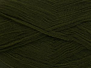 Very thin yarn. It is spinned as two threads. So you will knit as two threads. Yardage information is for only one strand. Fiber Content 100% Acrylic, Brand Ice Yarns, Dark Khaki, Yarn Thickness 1 SuperFine Sock, Fingering, Baby, fnt2-66138