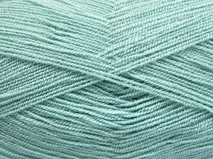 Very thin yarn. It is spinned as two threads. So you will knit as two threads. Yardage information is for only one strand. Composition 100% Acrylique, Water Green, Brand Ice Yarns, Yarn Thickness 1 SuperFine Sock, Fingering, Baby, fnt2-66139