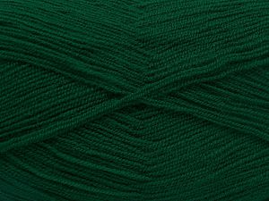 Very thin yarn. It is spinned as two threads. So you will knit as two threads. Yardage information is for only one strand. Fiber Content 100% Acrylic, Brand Ice Yarns, Dark Emerald Green, Yarn Thickness 1 SuperFine Sock, Fingering, Baby, fnt2-66143