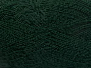 Very thin yarn. It is spinned as two threads. So you will knit as two threads. Yardage information is for only one strand. Composition 100% Acrylique, Brand Ice Yarns, Dark Green, Yarn Thickness 1 SuperFine Sock, Fingering, Baby, fnt2-66144