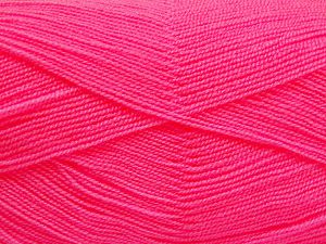 Very thin yarn. It is spinned as two threads. So you will knit as two threads. Yardage information is for only one strand. Fiber Content 100% Acrylic, Pink, Brand Ice Yarns, Yarn Thickness 1 SuperFine Sock, Fingering, Baby, fnt2-66163