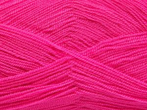 Very thin yarn. It is spinned as two threads. So you will knit as two threads. Yardage information is for only one strand. Composition 100% Acrylique, Brand Ice Yarns, Candy Pink, Yarn Thickness 1 SuperFine Sock, Fingering, Baby, fnt2-66166
