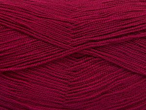 Very thin yarn. It is spinned as two threads. So you will knit as two threads. Yardage information is for only one strand. Fiber Content 100% Acrylic, Brand Ice Yarns, Fuchsia, Yarn Thickness 1 SuperFine Sock, Fingering, Baby, fnt2-66169