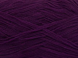Very thin yarn. It is spinned as two threads. So you will knit as two threads. Yardage information is for only one strand. Composition 100% Acrylique, Purple, Brand Ice Yarns, Yarn Thickness 1 SuperFine Sock, Fingering, Baby, fnt2-66174