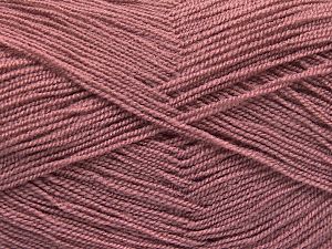 Very thin yarn. It is spinned as two threads. So you will knit as two threads. Yardage information is for only one strand. Composition 100% Acrylique, Rose Brown, Brand Ice Yarns, Yarn Thickness 1 SuperFine Sock, Fingering, Baby, fnt2-66177