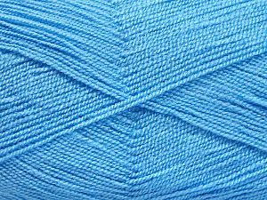 Very thin yarn. It is spinned as two threads. So you will knit as two threads. Yardage information is for only one strand. Fiber Content 100% Acrylic, Light Blue, Brand Ice Yarns, Yarn Thickness 1 SuperFine Sock, Fingering, Baby, fnt2-66182