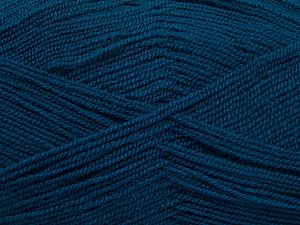 Very thin yarn. It is spinned as two threads. So you will knit as two threads. Yardage information is for only one strand. Composition 100% Acrylique, Brand Ice Yarns, Dark Teal, Yarn Thickness 1 SuperFine Sock, Fingering, Baby, fnt2-66186