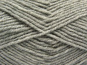 Fiber Content 60% Merino Wool, 40% Acrylic, Light Grey, Brand Ice Yarns, Yarn Thickness 3 Light DK, Light, Worsted, fnt2-66589