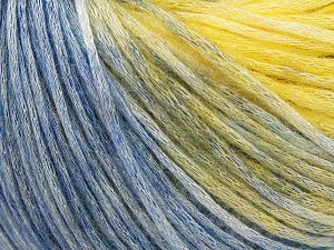 Modal is a type of yarn which is mixed with the silky type of fiber. It is derived from the beech trees. Fiber Content 74% Modal, 26% Wool, Yellow, Brand Ice Yarns, Blue Shades, Yarn Thickness 3 Light DK, Light, Worsted, fnt2-66597