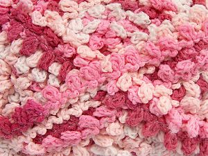 Composition 50% Polyamide, 50% Acrylique, White, Pink Shades, Brand Ice Yarns, Yarn Thickness 6 SuperBulky Bulky, Roving, fnt2-66617