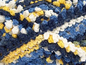 Composition 50% Acrylique, 50% Polyamide, Yellow, White, Navy, Brand Ice Yarns, Blue, Yarn Thickness 6 SuperBulky Bulky, Roving, fnt2-66625