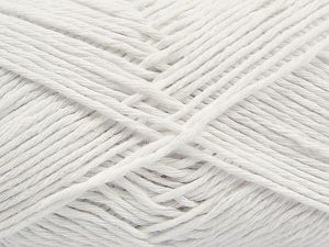 Composition 100% Coton, White, Brand Ice Yarns, Yarn Thickness 4 Medium Worsted, Afghan, Aran, fnt2-66806