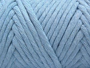 Fiber Content 100% Cotton, Brand Ice Yarns, Baby Blue, Yarn Thickness 6 SuperBulky Bulky, Roving, fnt2-66834