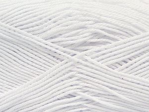 Fiber Content 100% Mercerised Giza Cotton, White, Brand Ice Yarns, Yarn Thickness 2 Fine Sport, Baby, fnt2-66915