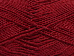 Baby cotton is a 100% premium giza cotton yarn exclusively made as a baby yarn. It is anti-bacterial and machine washable! Fiber Content 100% Giza Cotton, Brand Ice Yarns, Dark Red, Yarn Thickness 3 Light DK, Light, Worsted, fnt2-66989