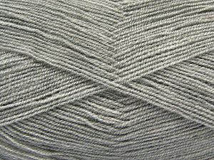 Very thin yarn. It is spinned as two threads. So you will knit as two threads. Yardage information is for only one strand. Composition 100% Acrylique, Light Grey, Brand Ice Yarns, Yarn Thickness 1 SuperFine Sock, Fingering, Baby, fnt2-67004
