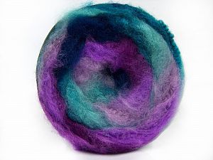 Fiber Content 95% Premium Acrylic, 5% Mohair, Turquoise Shades, Purple Shades, Brand Ice Yarns, Yarn Thickness 5 Bulky Chunky, Craft, Rug, fnt2-67129