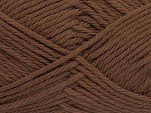 Composition 100% Coton, Brand Ice Yarns, Dark Brown, Yarn Thickness 4 Medium Worsted, Afghan, Aran, fnt2-67330