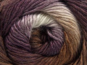 Contenido de fibra 50% Acrílico, 50% Lana, White, Purple, Brand Ice Yarns, Brown, fnt2-67460