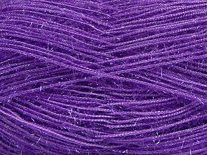 Fiber Content 60% Polyester, 40% Metallic Lurex, Lilac, Brand Ice Yarns, Yarn Thickness 3 Light DK, Light, Worsted, fnt2-68255