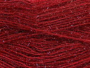 Fiber Content 60% Polyester, 40% Metallic Lurex, Ruby Red, Brand Ice Yarns, Yarn Thickness 3 Light DK, Light, Worsted, fnt2-68256