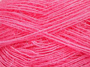 Fiber Content 60% Polyester, 40% Metallic Lurex, Pink, Brand Ice Yarns, Yarn Thickness 3 Light DK, Light, Worsted, fnt2-68259