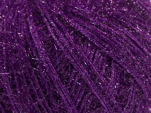 Fiber Content 60% Polyamide, 40% Metallic Lurex, Brand Ice Yarns, Dark Purple, fnt2-68313 