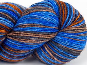 Please note that this is a hand-dyed yarn. Colors in different lots may vary because of the charateristics of the yarn. Also see the package photos for the colorway in full; as skein photos may not show all colors. Fiber Content 75% Superwash Merino Wool, 25% Polyamide, Brand Ice Yarns, Brown Shades, Blue Shades, fnt2-68863