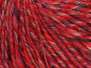 Fiber Content 50% Wool, 30% Acrylic, 20% Alpaca, Red, Light Orange, Brand Ice Yarns, Black, fnt2-68946