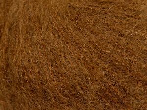 Composition 47% superkid Mohair, 31% Superwash Extrafine Merino Wool, 22% Polyamide, Brand Ice Yarns, Brown, fnt2-69140 