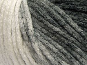 Fiber Content 64% Acrylic, 23% Wool, 13% Polyamide, White, Brand Ice Yarns, Grey, Black, fnt2-69516 