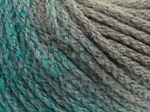 Fiber Content 64% Acrylic, 23% Wool, 13% Polyamide, Brand Ice Yarns, Grey, Emerald Green, fnt2-69518