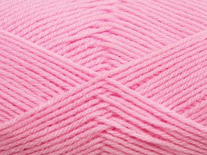 Cold Rinse. Short spin. Do not wring. Do not iron. Dry cleanable. Do not bleach. Fiber Content 50% Acrylic, 50% Polyamide, Brand Ice Yarns, Baby Pink, fnt2-69556