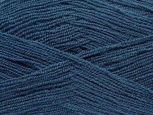 Very thin yarn. It is spinned as two threads. So you will knit as two threads. Yardage information is for only one strand. Composition 100% Acrylique, Jeans Blue, Brand Ice Yarns, fnt2-69564