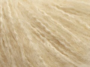 Fiber Content 45% Acrylic, 25% Wool, 20% Mohair, 10% Polyamide, Light Cream, Brand Ice Yarns, fnt2-69579