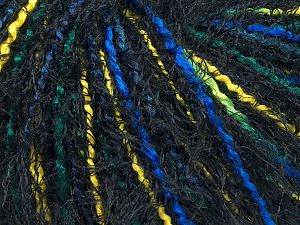 Composition 50% Acrylique, 50% Polyester, Yellow, Brand Ice Yarns, Green, Blue, Black, fnt2-69757
