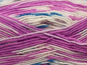 Fiber Content 75% Acrylic, 25% Wool, White, Orchid, Brand Ice Yarns, fnt2-69828