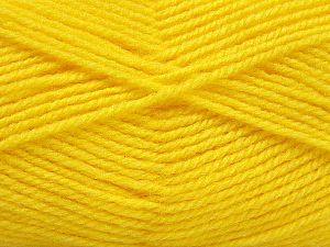 Composition 50% Acrylique, 50% Laine, Yellow, Brand Ice Yarns, fnt2-69832