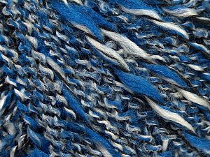 Contenido de fibra 75% Acrílico, 13% Poliéster, 12% Lana, White, Brand Ice Yarns, Blue, Black, fnt2-70070