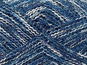 Fiber Content 45% Acrylic, 45% Cotton, 10% Polyester, White, Brand Ice Yarns, Blue Shades, fnt2-70275
