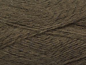 Fiber Content 75% Acrylic, 5% Lurex, 10% Wool, 10% Mohair, Brand Ice Yarns, Coffee Brown, fnt2-70384