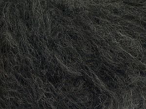 Fiber Content 45% Acrylic, 25% Wool, 20% Mohair, 10% Polyamide, Brand Ice Yarns, Dark Grey, fnt2-70408
