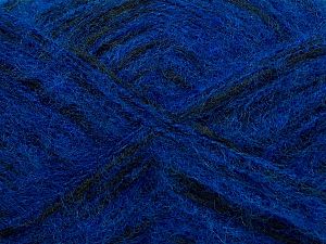 Fiber Content 70% Acrylic, 15% Polyester, 15% Wool, Saxe Blue, Brand Ice Yarns, Black, fnt2-70456